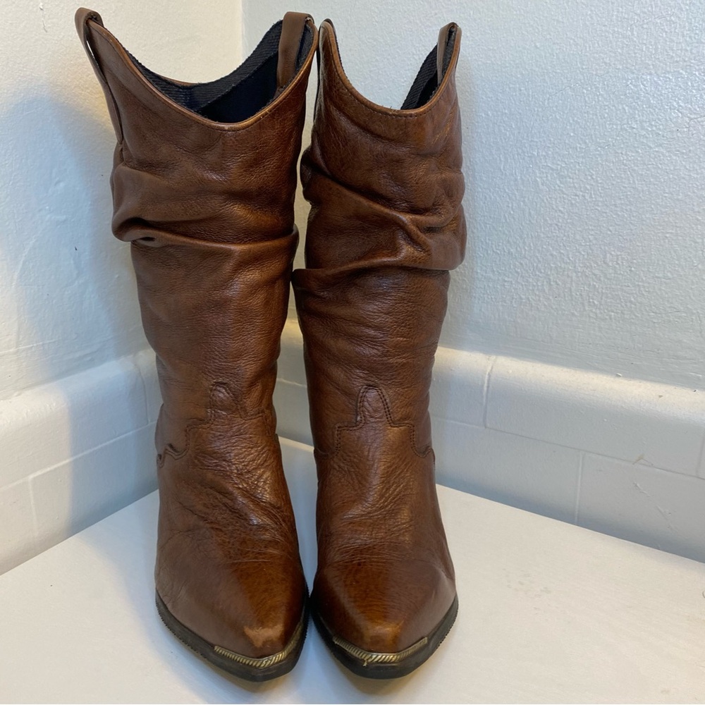 COWBOY WESTERN - MADE IN USA - Women's Boots - Color Brown - Size 9.5